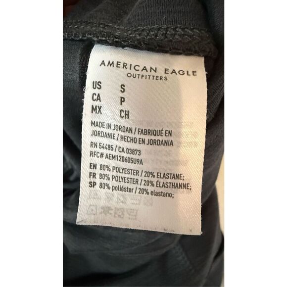 American Eagle Outfitters Leggings Women Small Black High-Waisted Tights Pockets - Picture 6 of 12